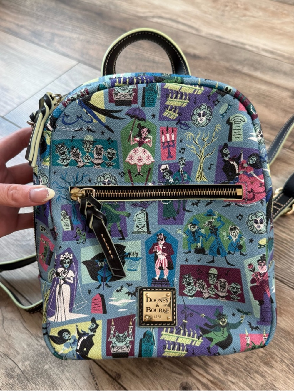 Dooney & Bourke Multicolor Haunted Mansion Mini Backpack - Blue Base
